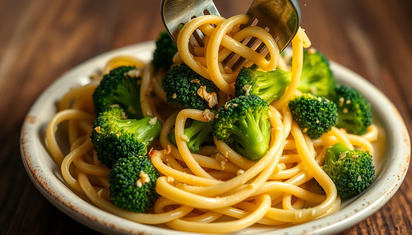 Broccoli Garlic Angel Hair Pasta