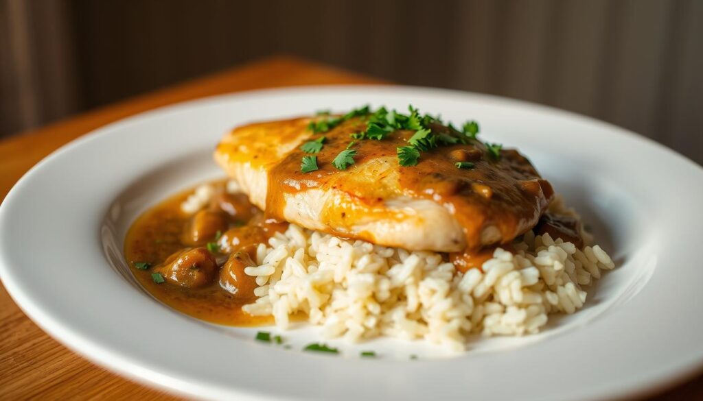 Chicken Marsala Serving Presentation