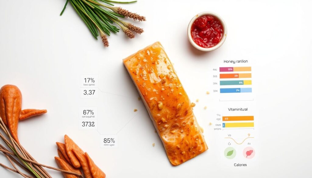 Nutritional breakdown of honey garlic salmon