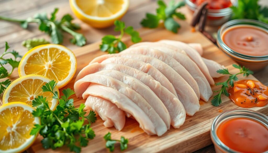 Thin-sliced chicken flavor pairings